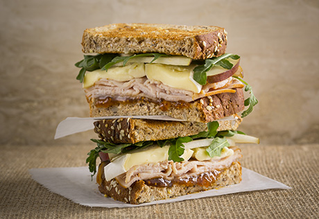 Turkey Sandwich with Brie, Fig Jam & Arugula